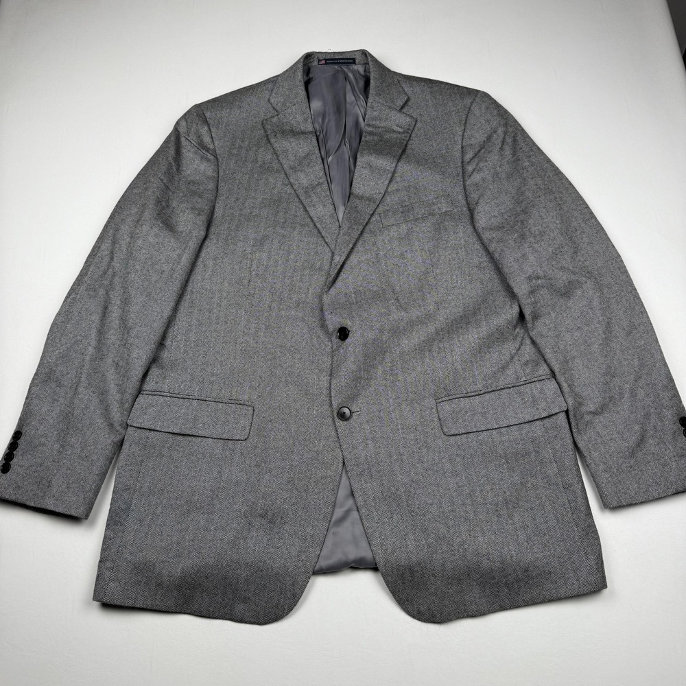 Hart Schaffner Marx Blazer Mens 46 Herringbone Cashmere Wool Jacket Loro Piana